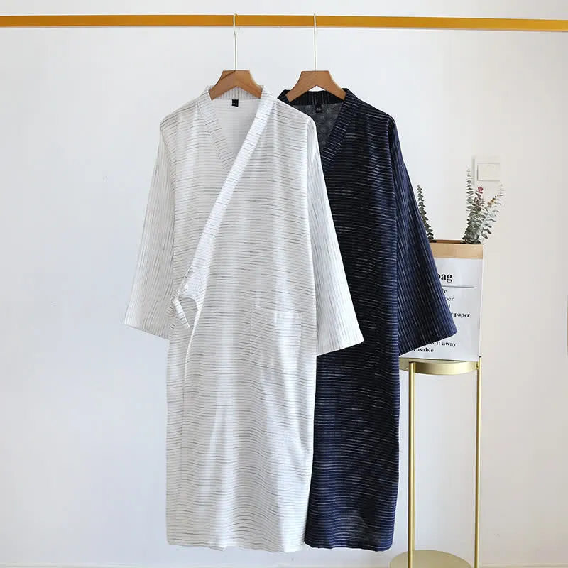 Unisex Kimono-Bademantel aus Baumwollgaze