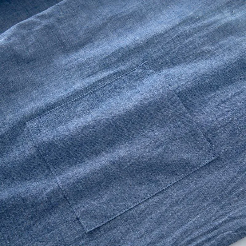 Unisex-Pyjama aus einfarbiger Baumwolle mit kurzen Ärmeln