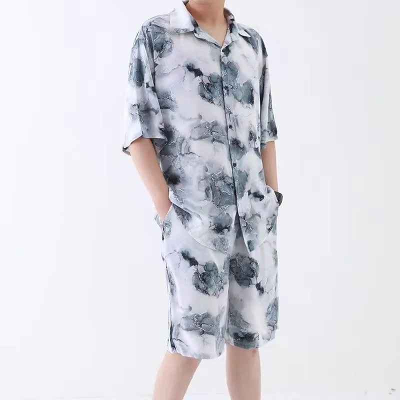 Unisex-Pyjama-Set im Ink-Wash-Stil