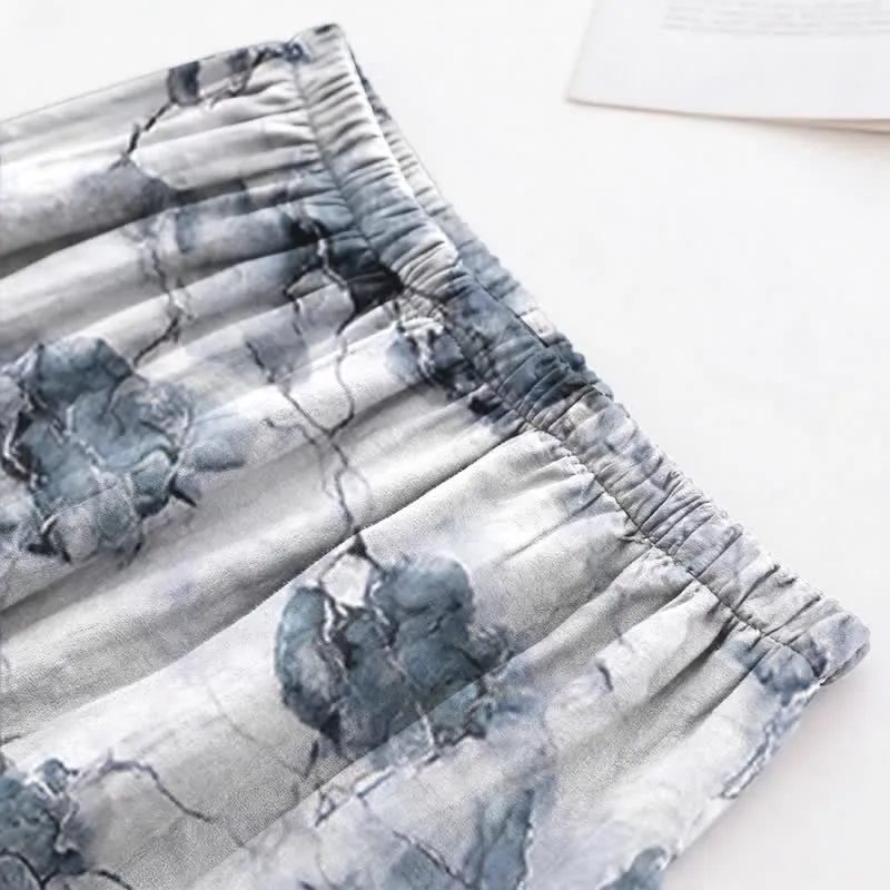 Unisex-Pyjama-Set im Ink-Wash-Stil