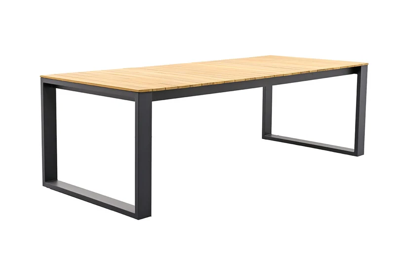 Zeo Living Gartentisch Fermo 240 x 100cm Alu/Teak