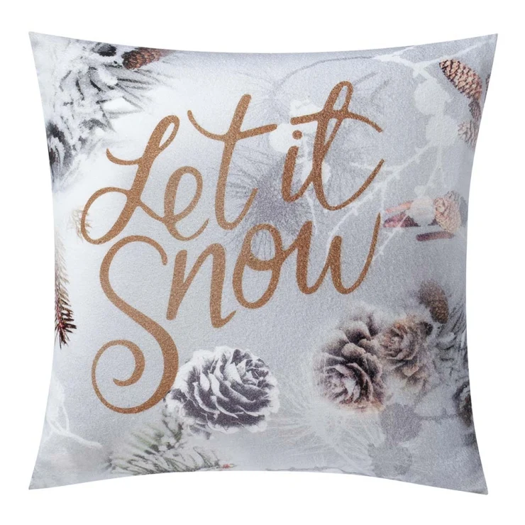 Estella Deko-Kissenbezug Let it Snow 50x50cm