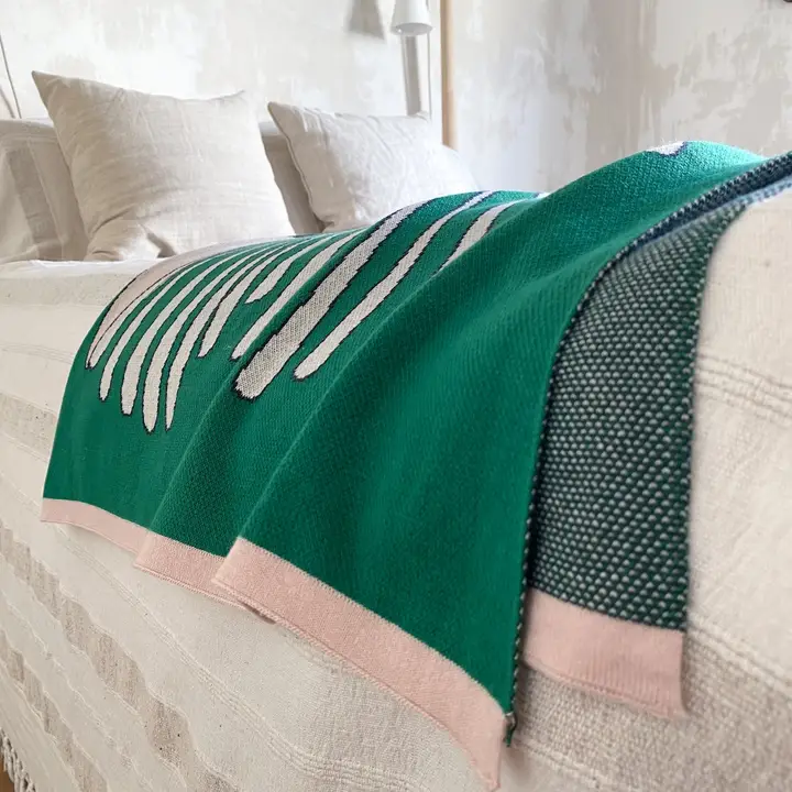 Sophie Home Wohndecke Bud Green 160x130cm