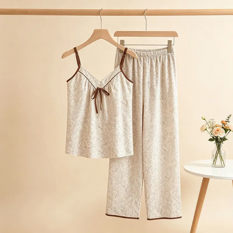 Beige Lounge-Set mit Schleifendetails
