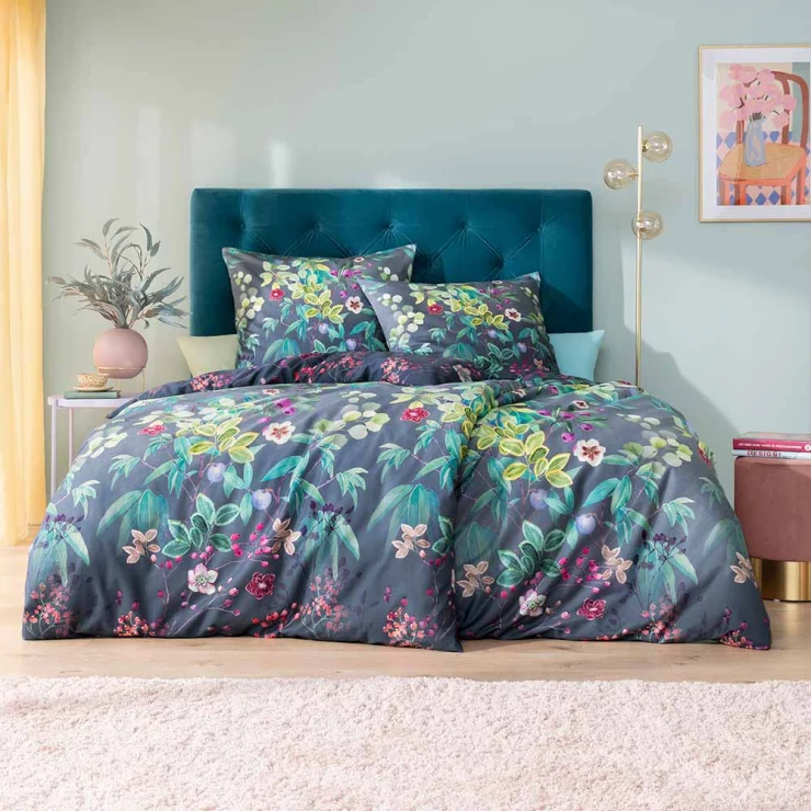 Estella Mako-Satin Bettwäsche Bonny anthrazit