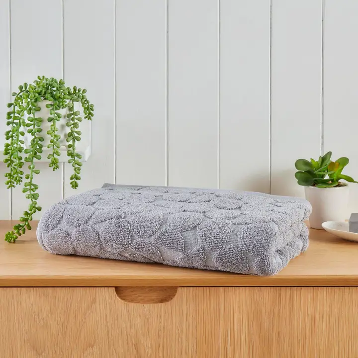 Zeo Living Frottiertuch Ingo grau