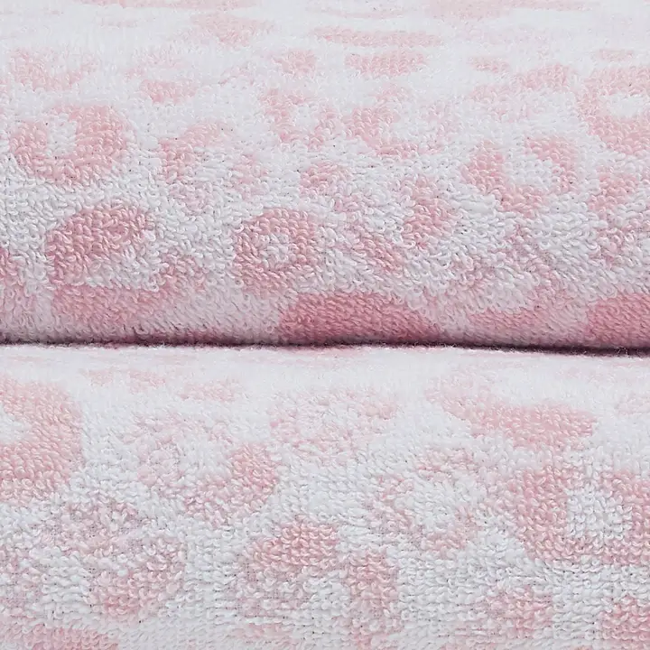 Zeo Living Frottiertuch Set Leopard Pink