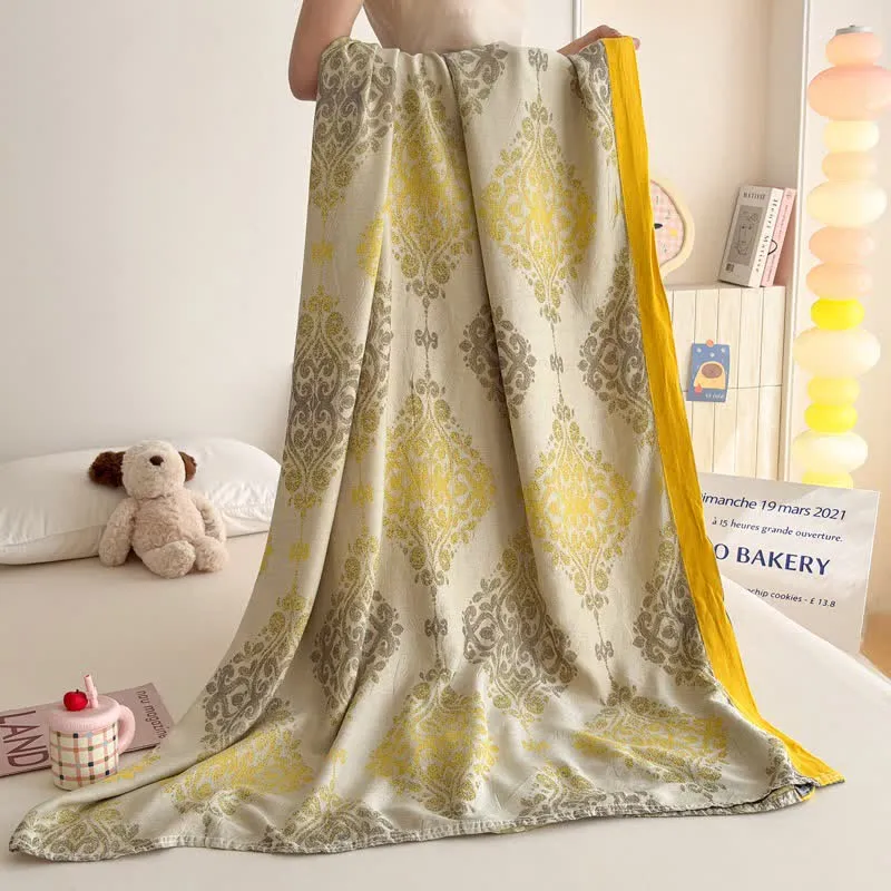 Sommerdecke aus Bambusfaser mit Vintage-Muster