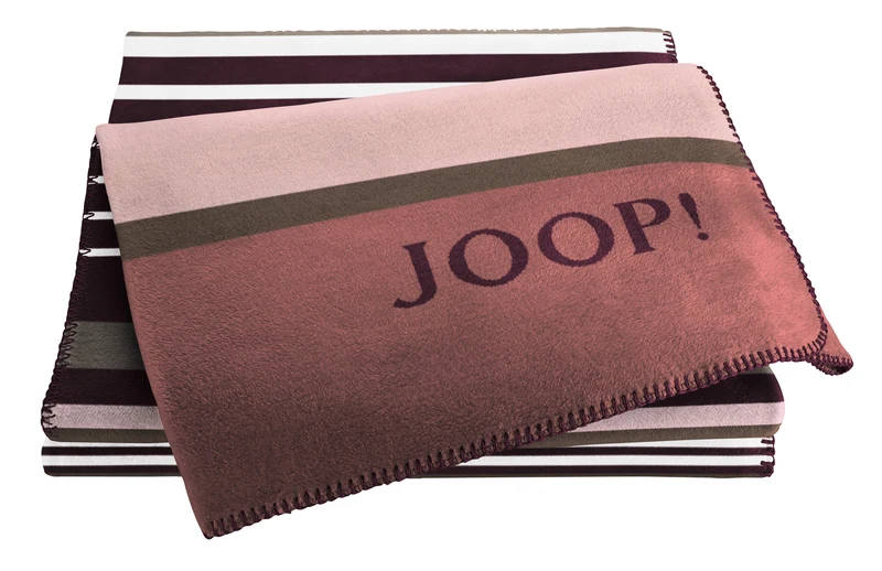 Joop! Decke Lines 150x200cm Bordeaux-Rosé