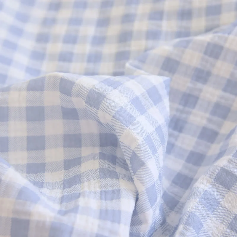 Partner-Pyjamas aus kariertem Baumwollgaze
