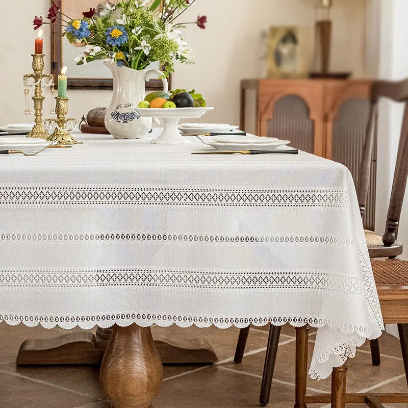Rustikale Tischdecke aus Tausend-Weizen-Spitze