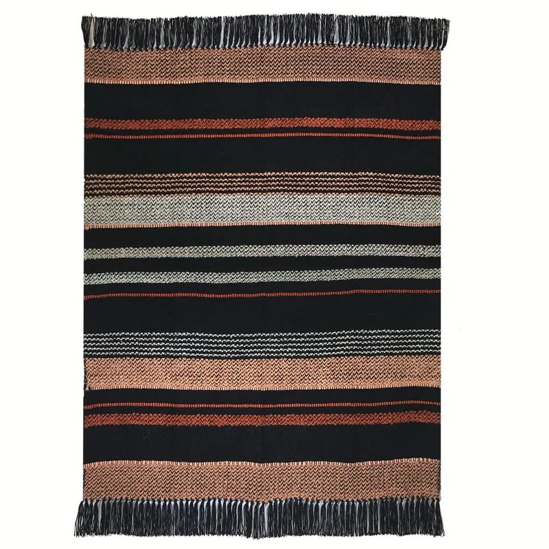 Plaid 125x150cm Schwarz/Rot