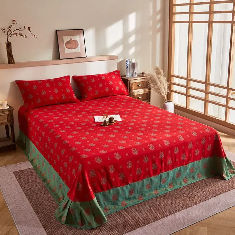 Baumwollgaze-Glücksbeutel-Jacquard-Steppdecke