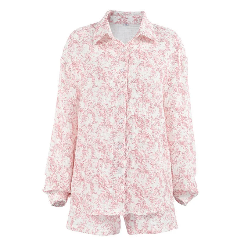 Baumwollpyjama-Set im abstrakten Kunststil