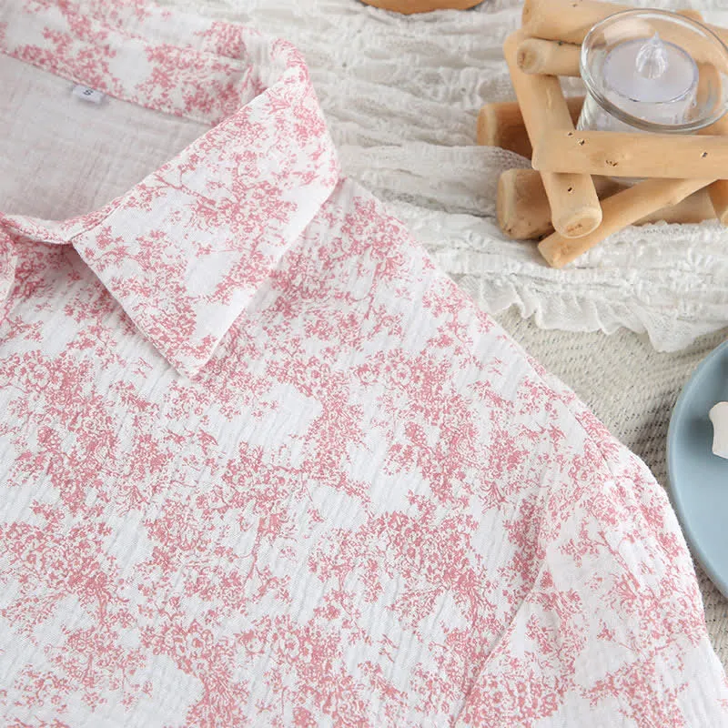 Baumwollpyjama-Set im abstrakten Kunststil