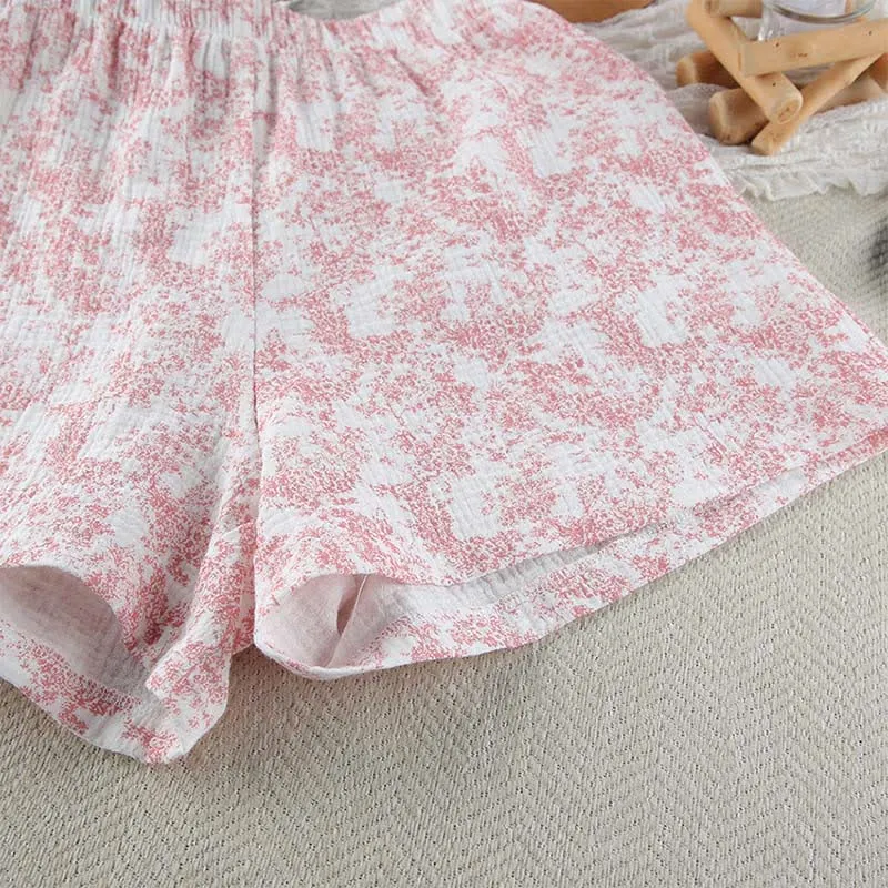 Baumwollpyjama-Set im abstrakten Kunststil