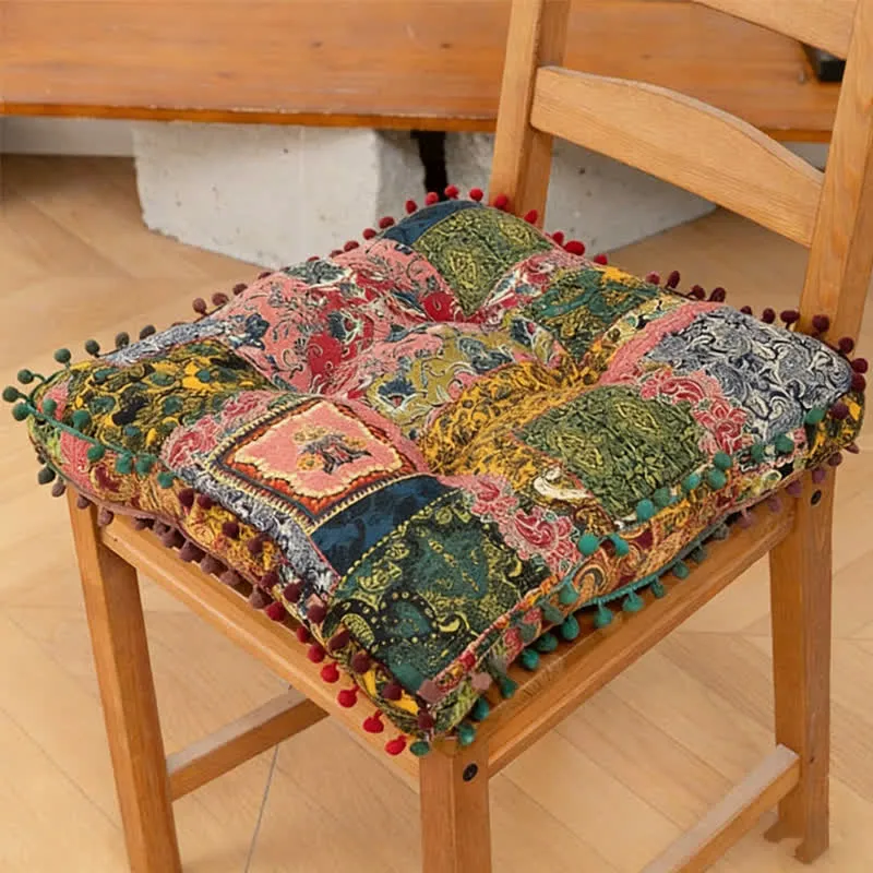 Bodenkissen im Boho-Patchwork-Mandala-Stil