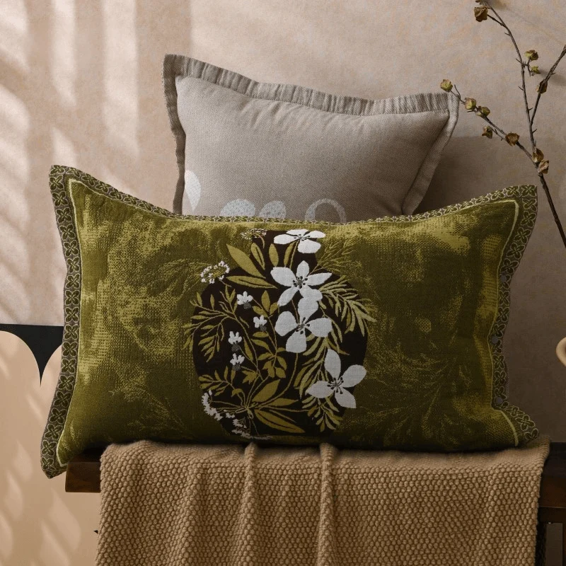 Kissenbezüge mit Blumenmuster aus reiner Baumwolle (2 Stück)