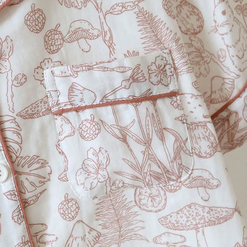 Refresh Bunny Forest Baumwollgaze-Pyjama