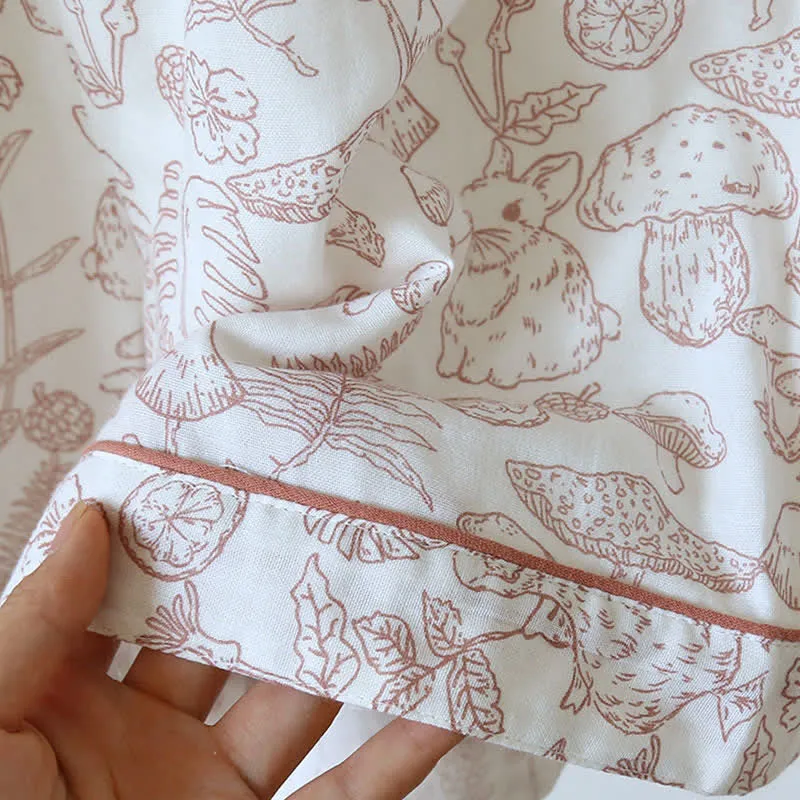 Refresh Bunny Forest Baumwollgaze-Pyjama