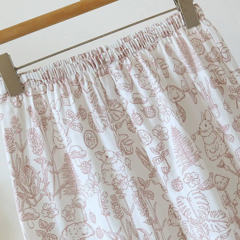 Refresh Bunny Forest Baumwollgaze-Pyjama