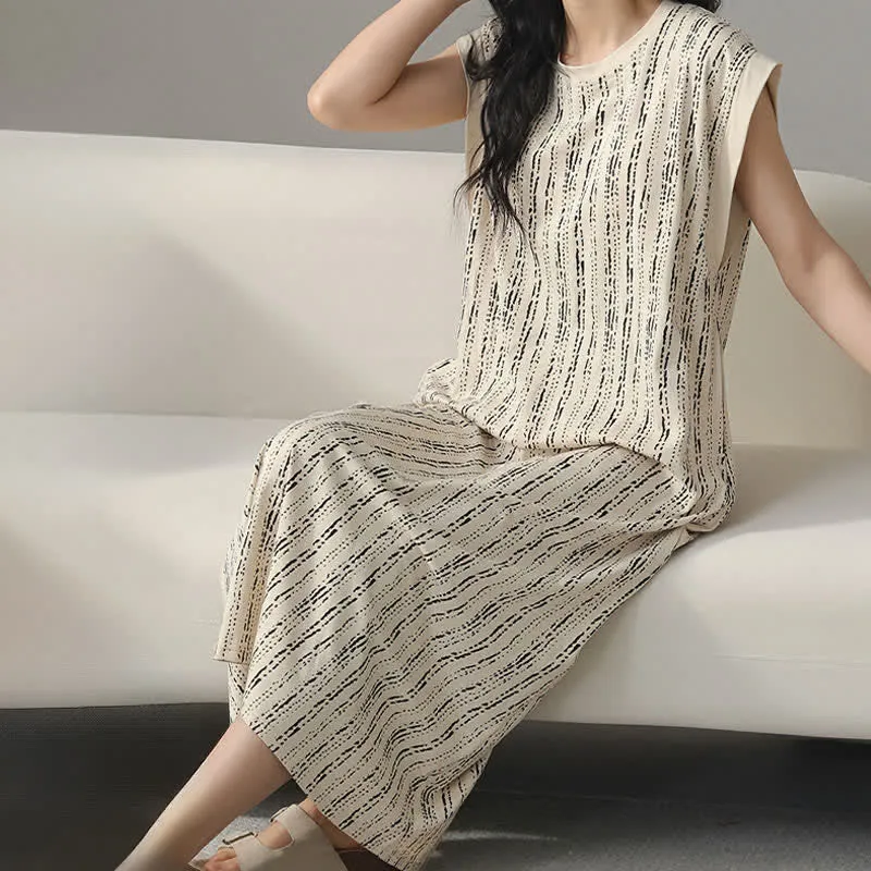 Ärmelloses Baumwoll-Nachthemd im Artistic Line-Stil