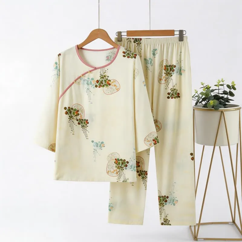 Pyjama-Set mit frischem orientalischem Muster