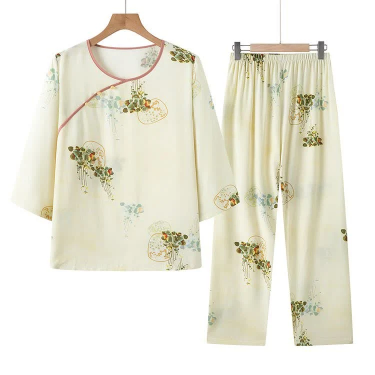 Pyjama-Set mit frischem orientalischem Muster
