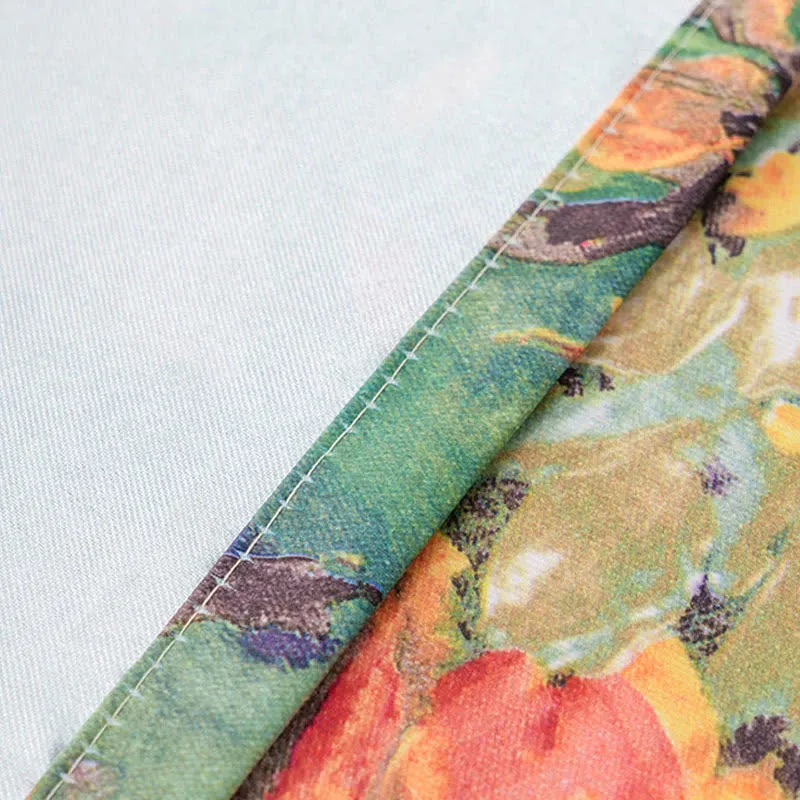 Impressionistische Ölgemälde-Jacquard-Tischdecke