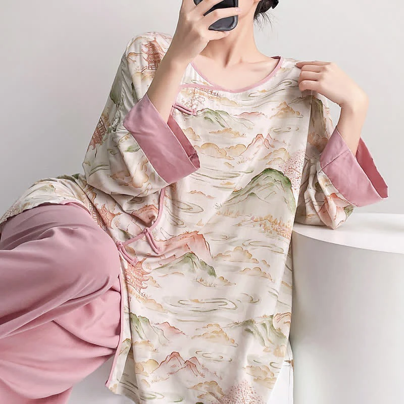 Loungewear-Set im orientalischen Stil
