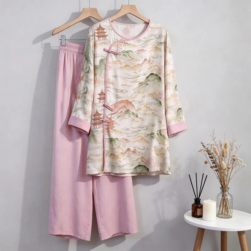 Loungewear-Set im orientalischen Stil