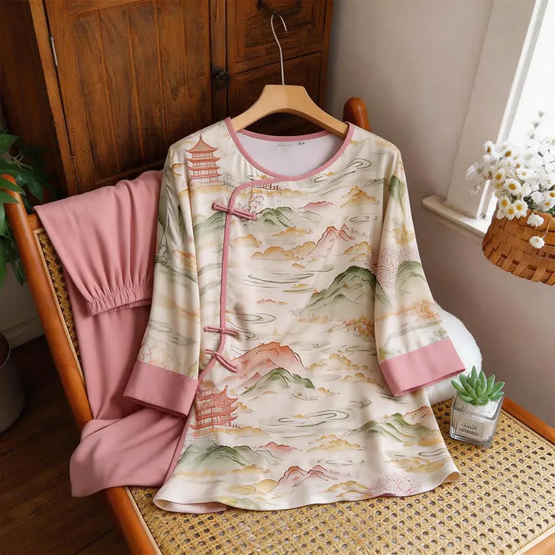 Loungewear-Set im orientalischen Stil