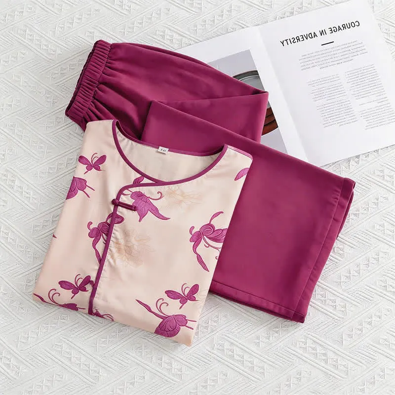 Artsitic Butterfly Loungewear-Set im östlichen Stil
