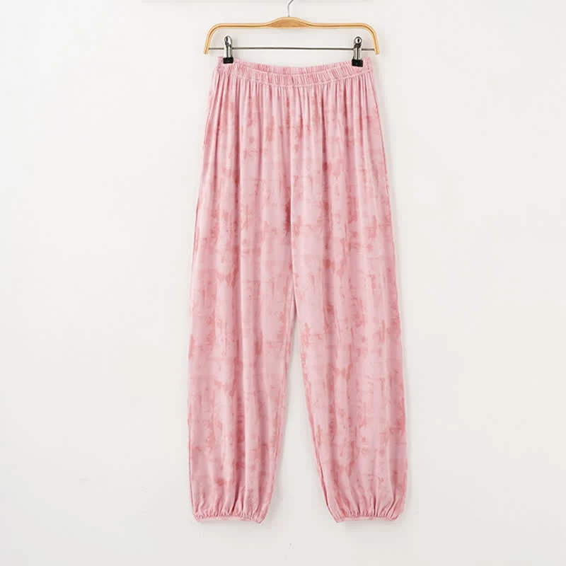 Künstlerisch von Aquarell inspirierte Baumwoll-Nachtwäsche: Camisole und Hose
