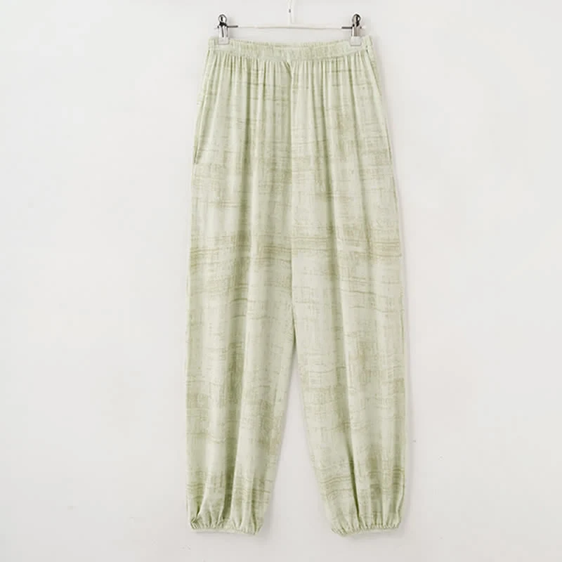 Künstlerisch von Aquarell inspirierte Baumwoll-Nachtwäsche: Camisole und Hose