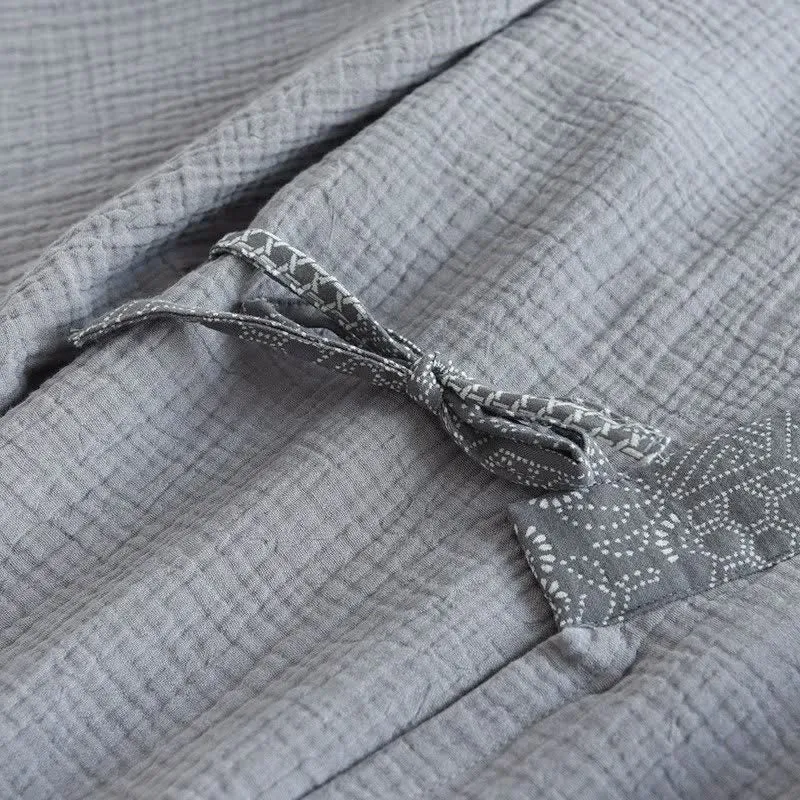 Kimono-Pyjama aus Baumwollgaze im Ethno-Stil