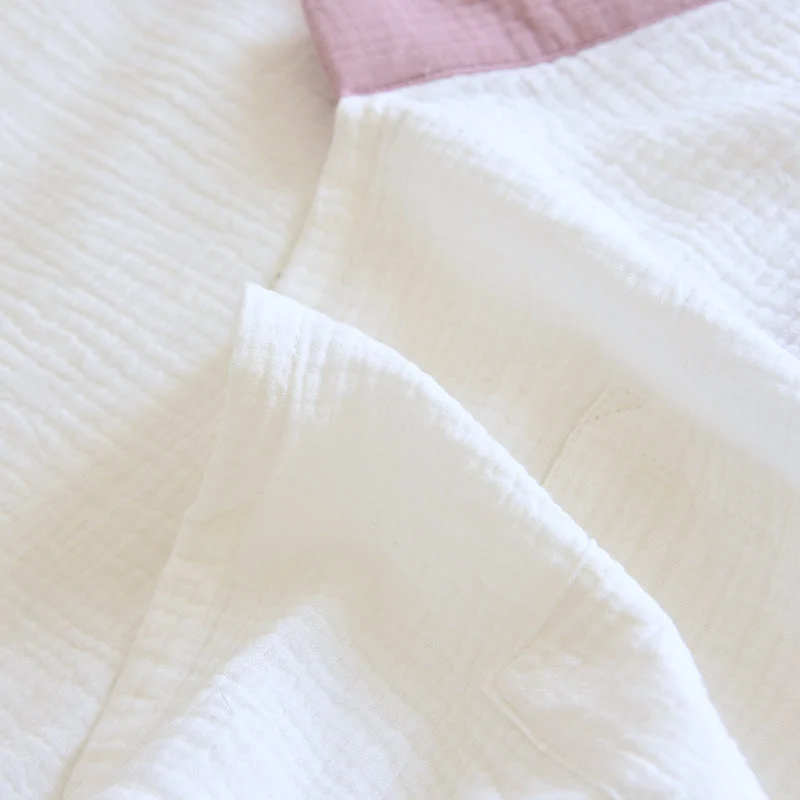 Japanischer Baumwollgaze-Pyjama-Set mit kurzen Ärmeln