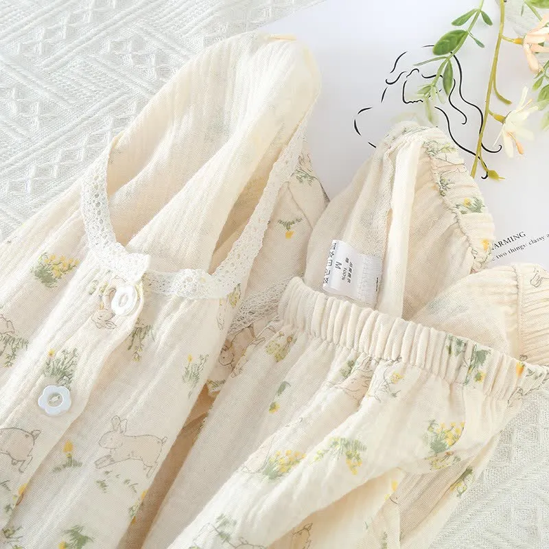 Refresh Bunny Pyjama-Set aus reiner Baumwolle