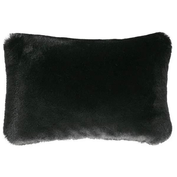 Pad Kissenhülle Kunstfell Champagne 30x50cm schwarz