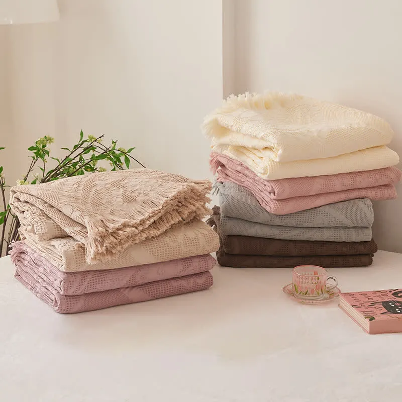 Schicke Jacquard-Waffelgewebe-Steppdecke