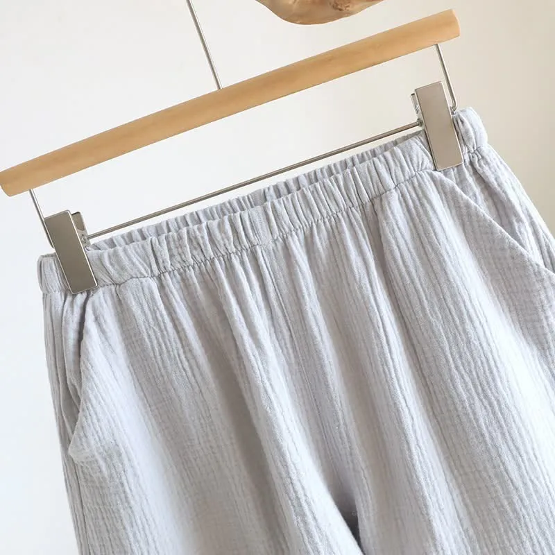 Set aus Tanktop und Shorts aus doppellagigem Baumwollgewebe