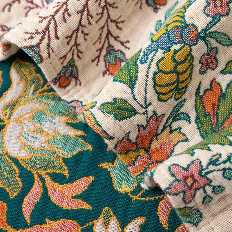 Wendbare Sofadecke aus Baumwollgaze mit Paisley- und Blumenmuster