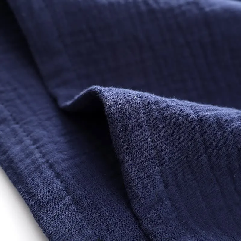 Kimono-Bademantel aus Baumwollgaze im Ethno-Stil