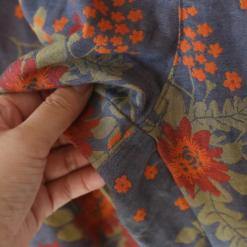 Vintage-inspirierter Pyjama aus Baumwollgaze mit Blumenmuster