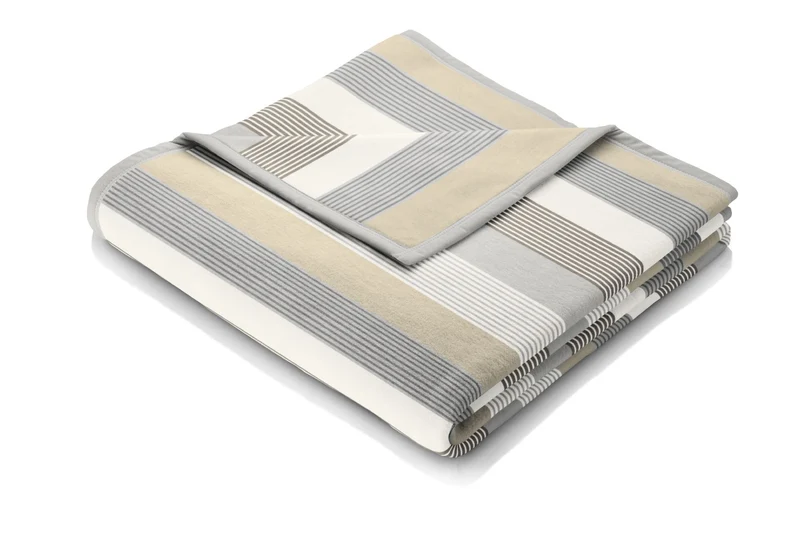 Biederlack Decke Cotton Home 150x20cm Level Silber
