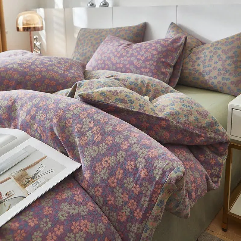 Bettwäsche aus Baumwoll-Doppelgaze mit zartem Cottage-Blumenmuster