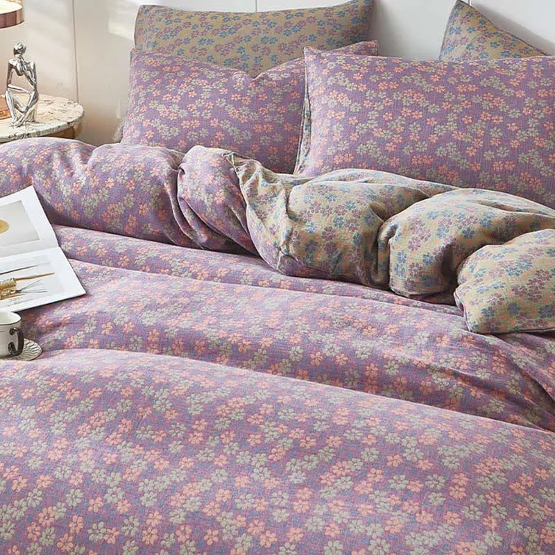 Bettwäsche aus Baumwoll-Doppelgaze mit zartem Cottage-Blumenmuster