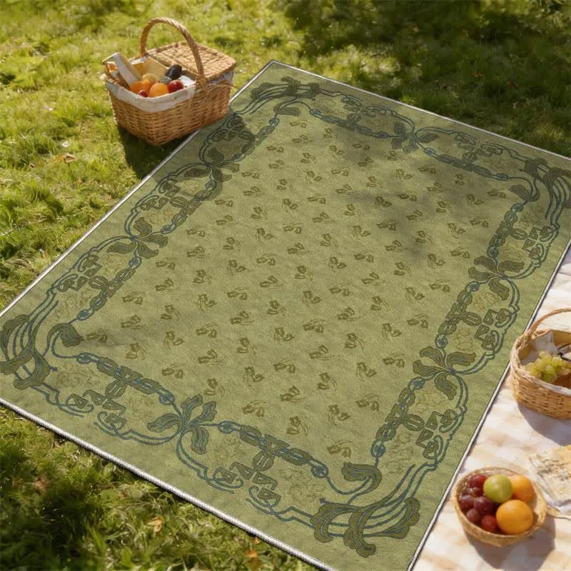Romantischer, rutschfester, faltbarer Teppich mit Blumenmuster