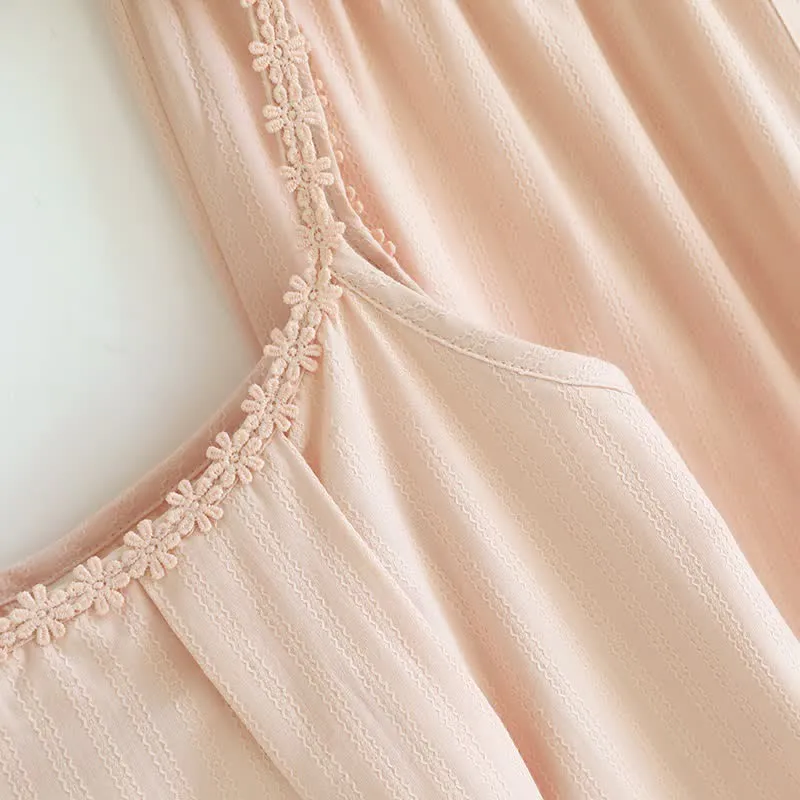 Pyjama-Set aus Baumwolljacquard-Camisole