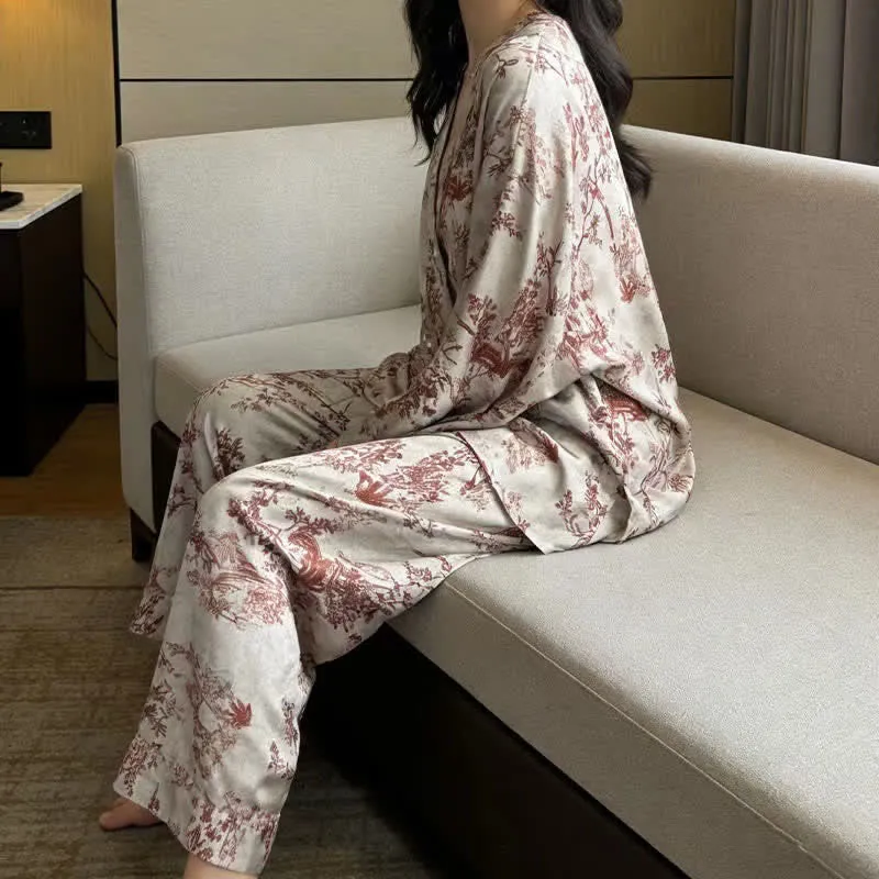Pyjama-Set mit botanischem Vintage-Print